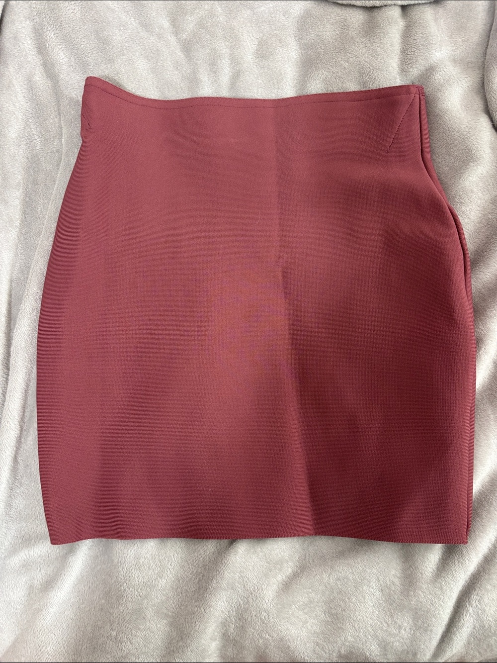 Chocolate Brand Mini Skirt in Deep Burgundy